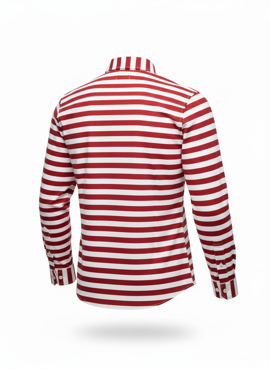 Casual Striped Shirt with Tapered Modern Cut