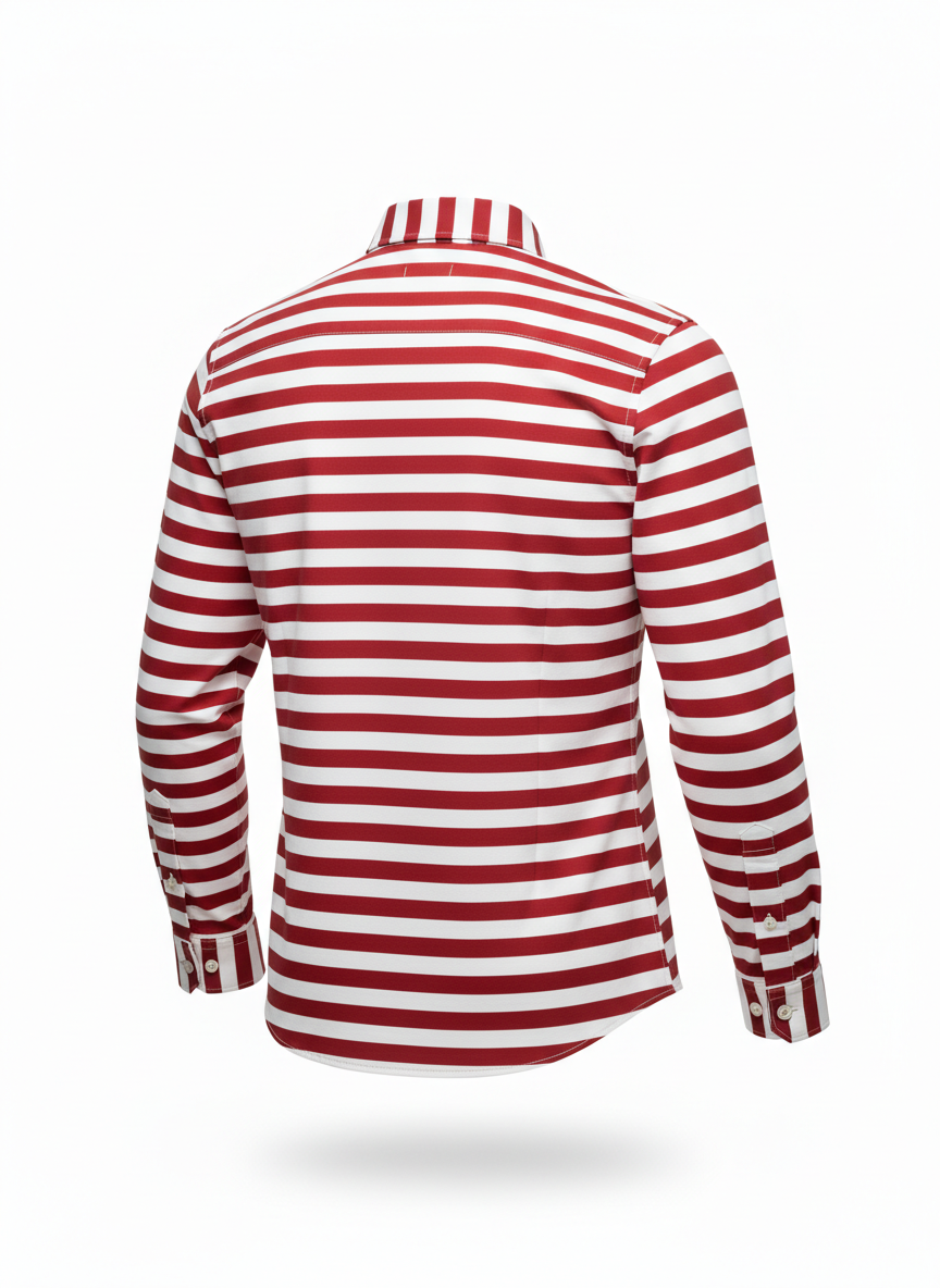 Casual Striped Shirt with Tapered Modern Cut