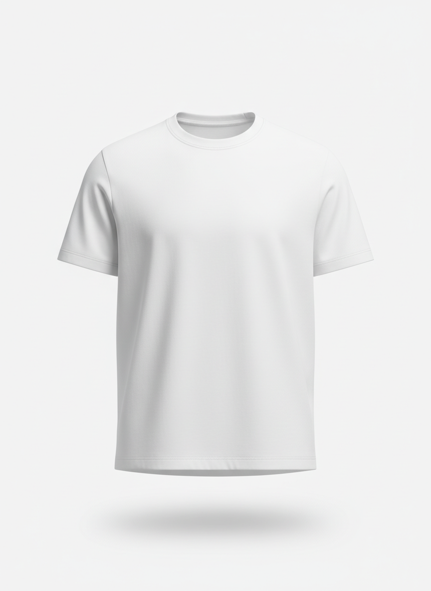 T-shirt with Reinforced Straight Cut