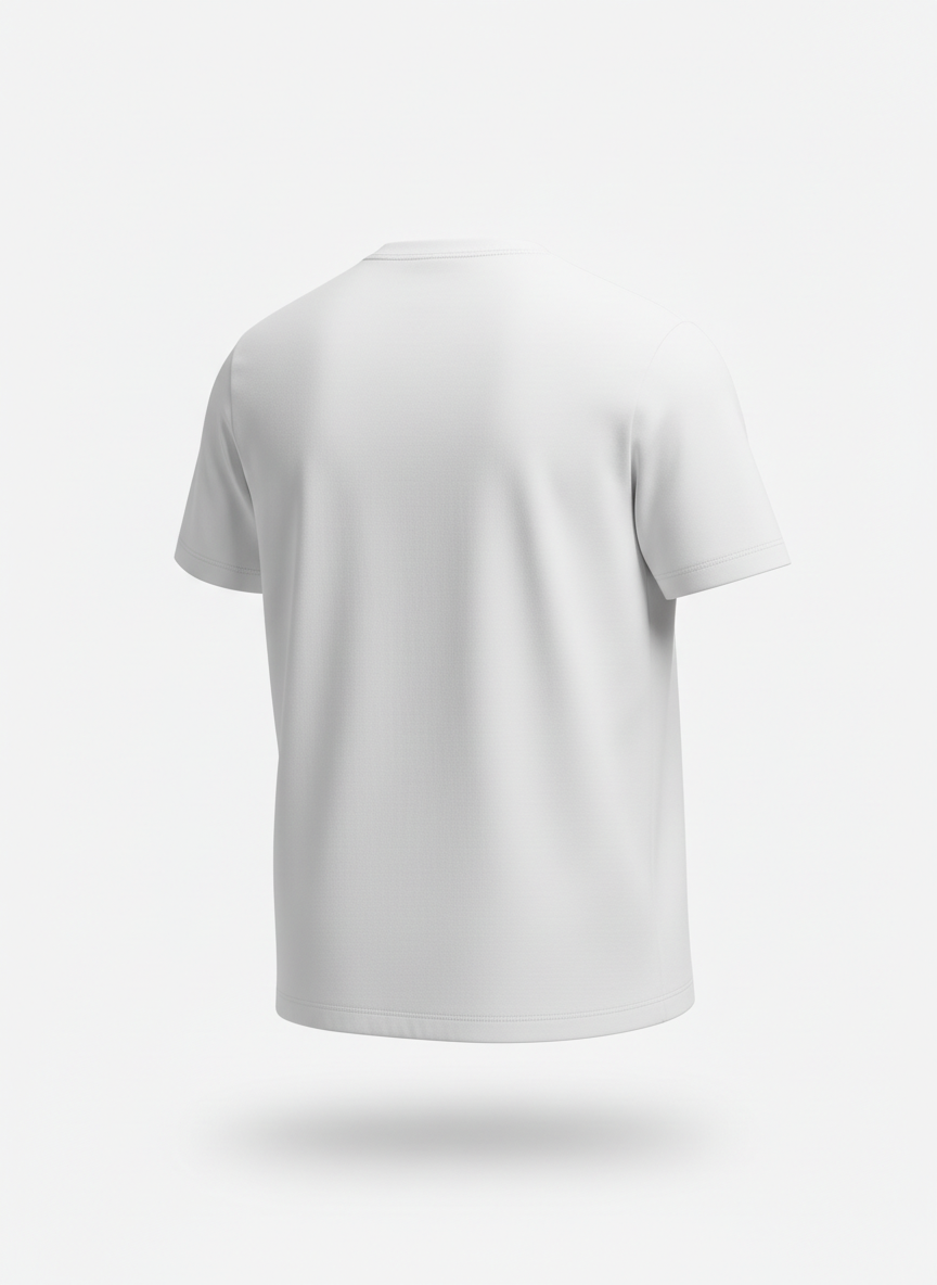 T-shirt with Reinforced Straight Cut