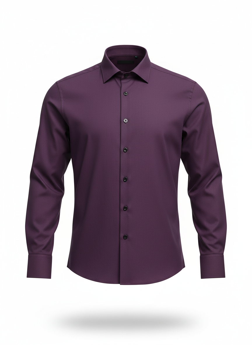 Formal Shirt with Structured Stiffened Cut
