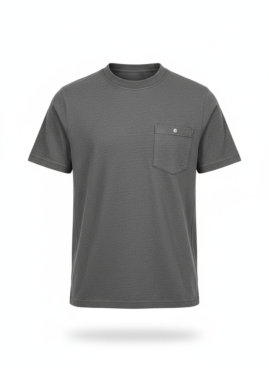 T-shirt with Slanted Pocket Cut