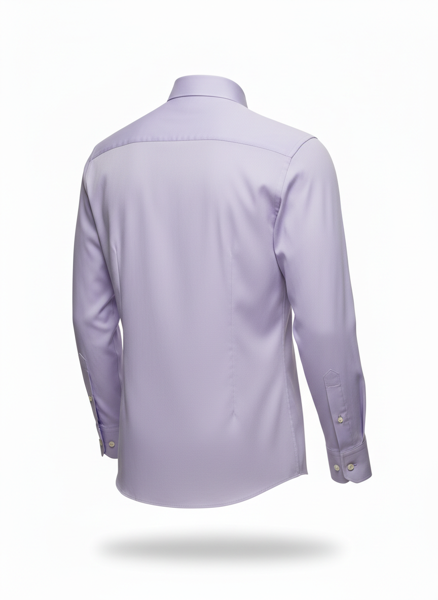 Formal Shirt with Minimalist Stand Collar Cut