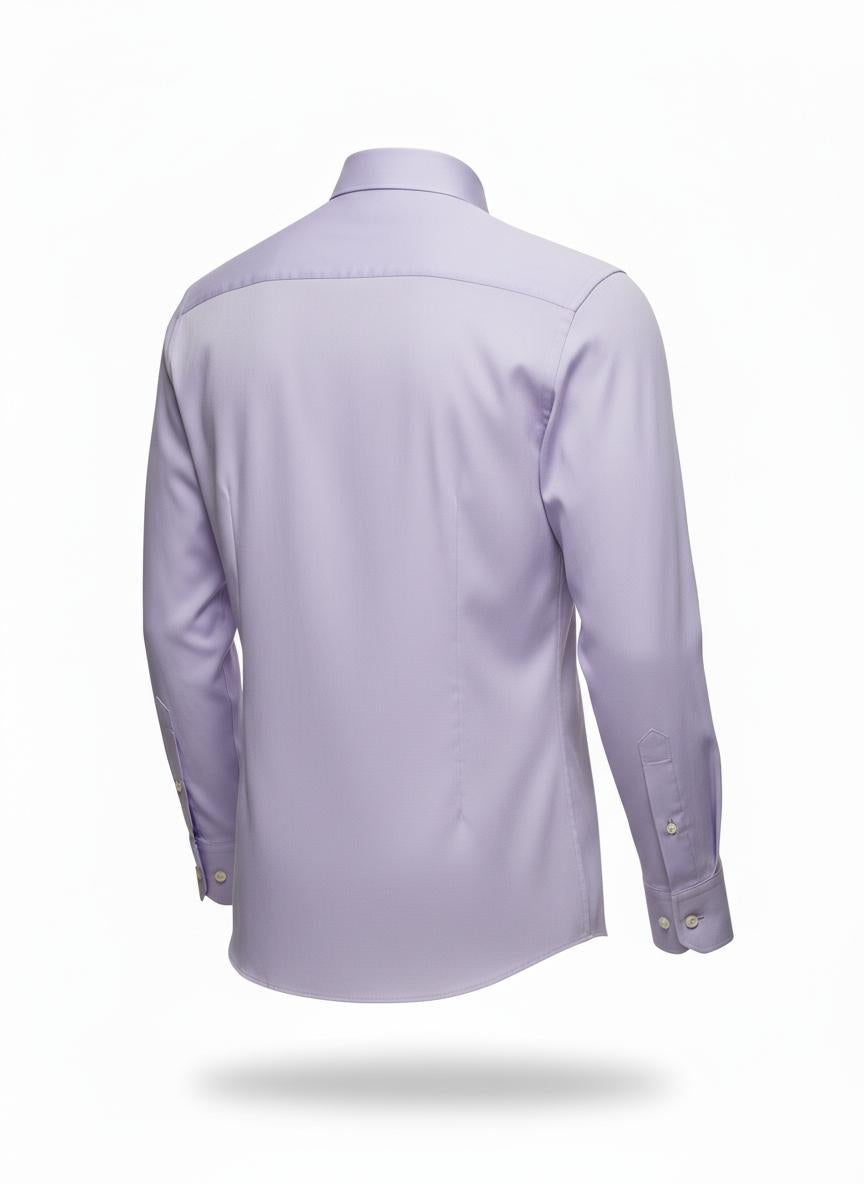 Formal Shirt with Minimalist Stand Collar Cut