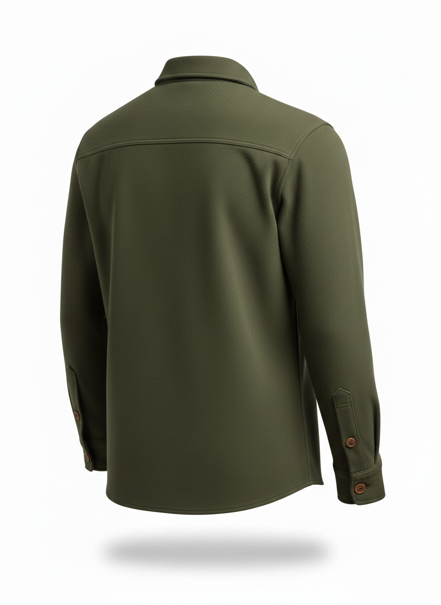 Casual Shirt with Box Pleat Utility Cut