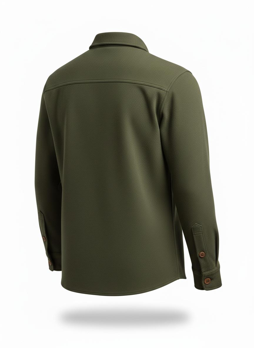 Casual Shirt with Box Pleat Utility Cut