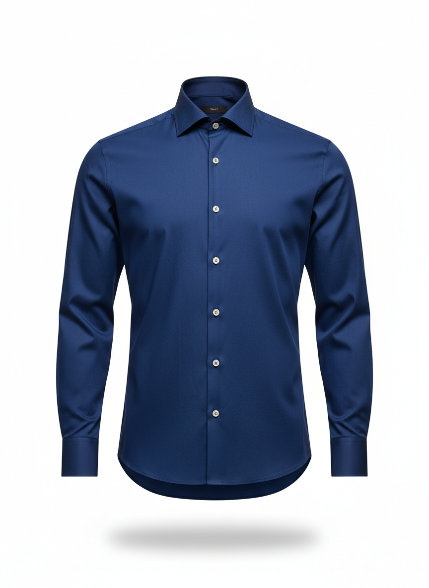 Formal Shirt with Rigid Spread Collar Cut