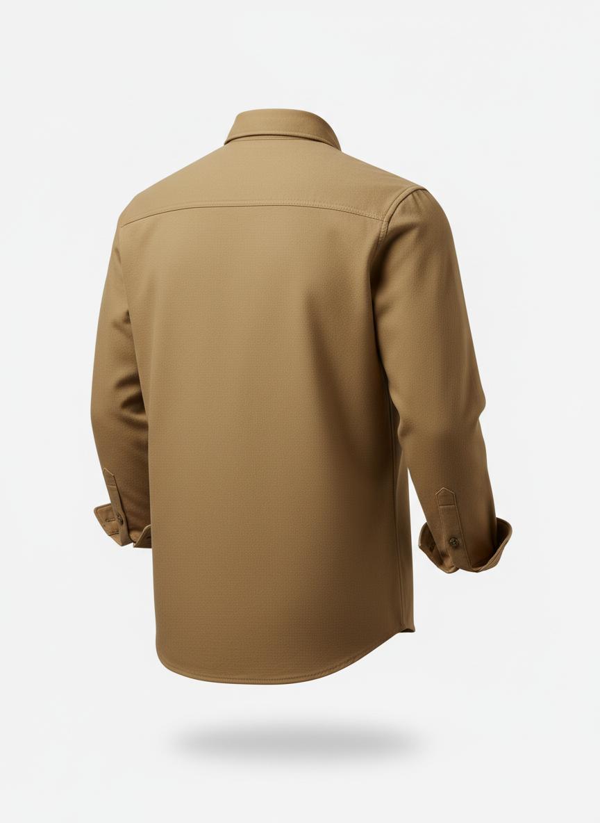 Casual Shirt with Rugged Shaped Cut