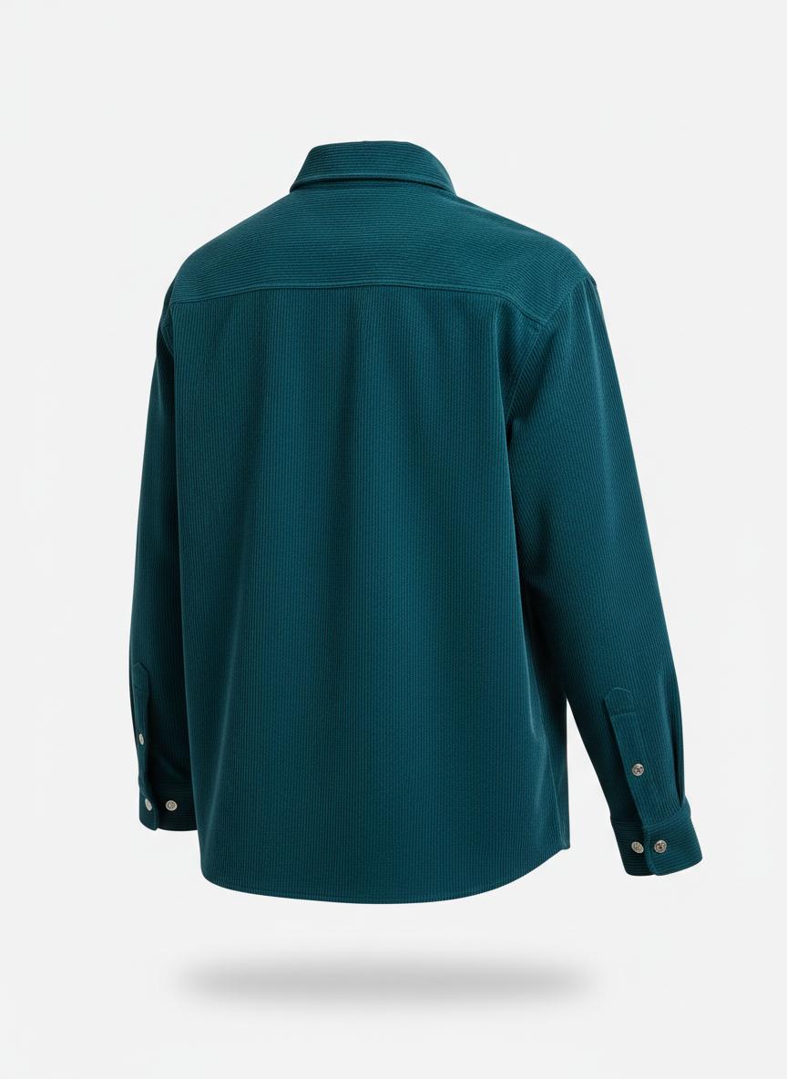 Casual Shirt Corduroy with Boxy Ribbed Cut